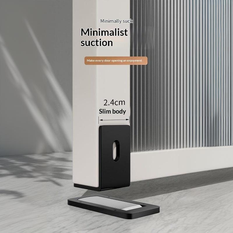 Invisible Magnetic Door Stopper Self Adhesive No Drilling Anti-Collision Door Catch for Kids Room Bathroom Living Room