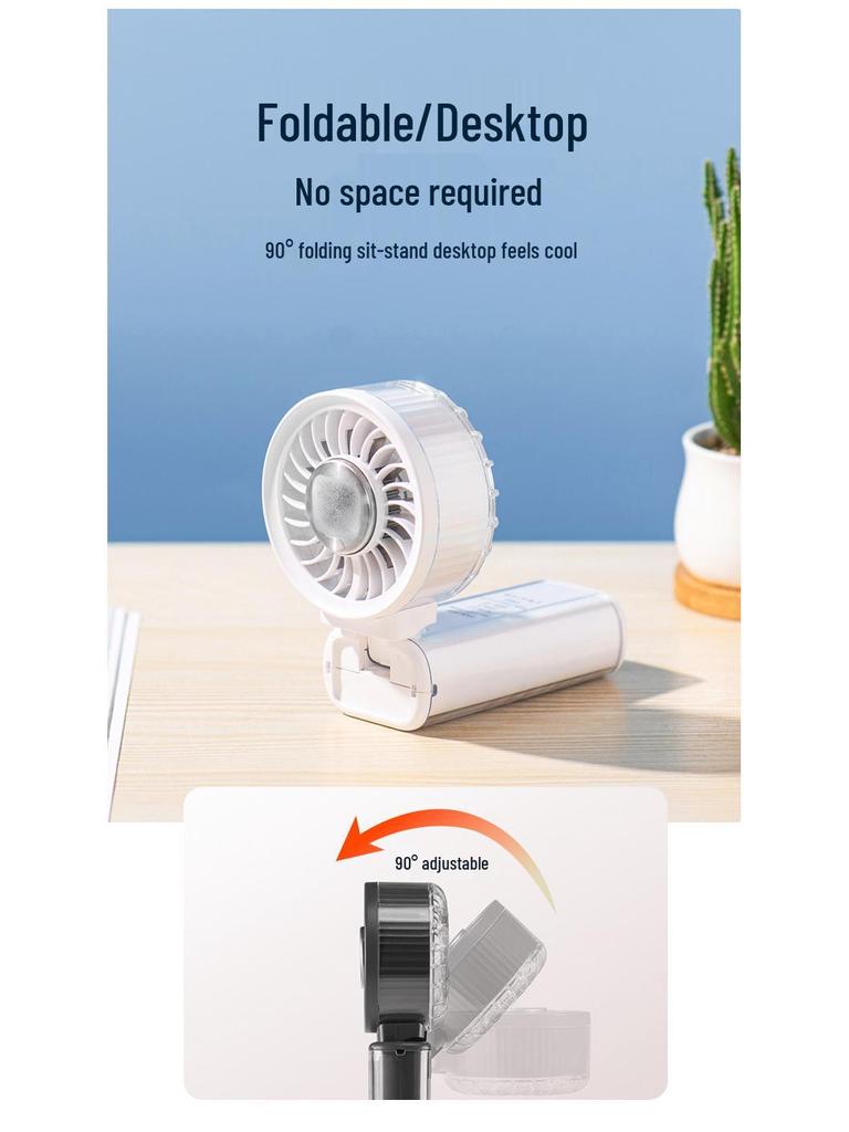 2026 Portable High-Speed Neck-Hanging Cooling Fan with Folding Handheld Design