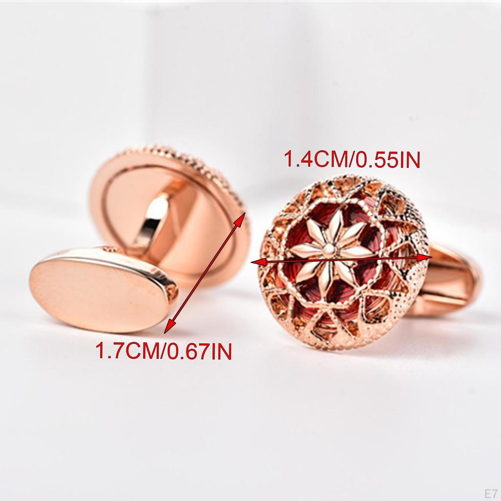 1 paar Cufflink for Men Shirt Studs Set, Carved Tuxedo Wedding, Party