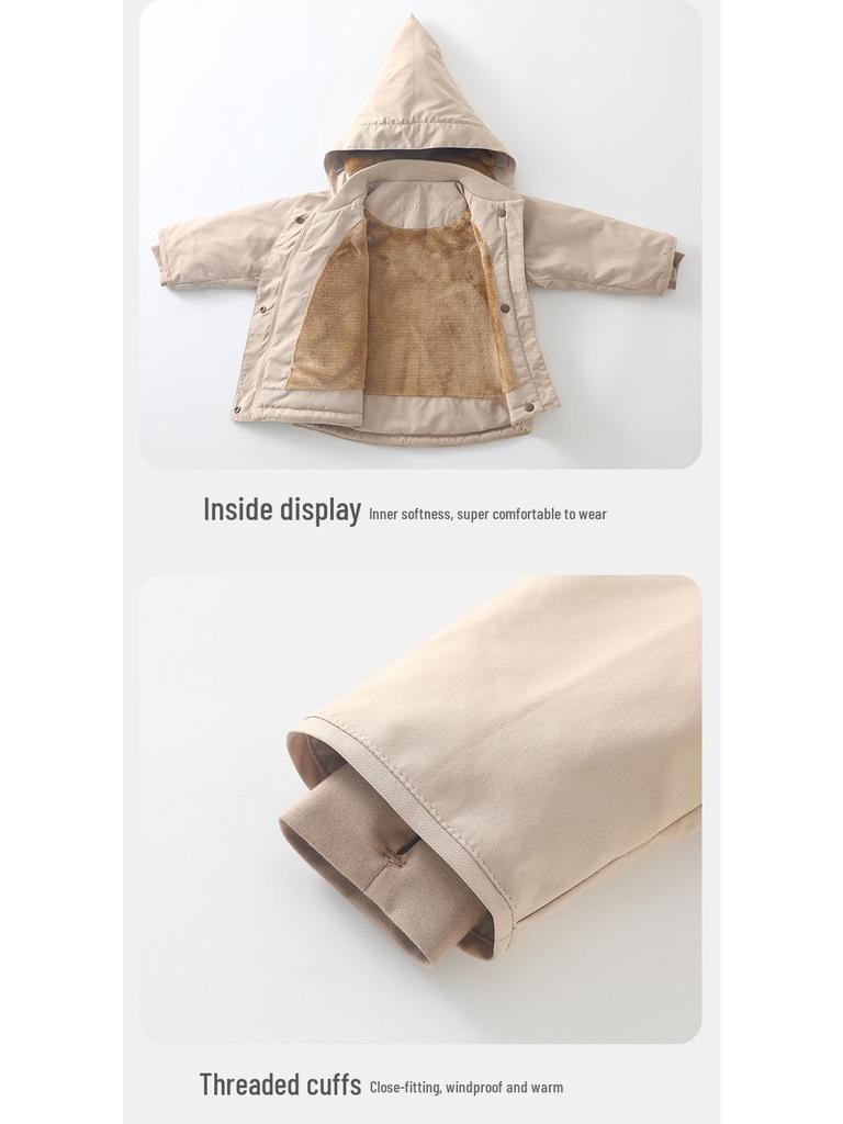 DUUDUU Baby Girl Padded Set: New 2025 Korean Style Cotton Outfit for Toddlers - Autumn/Winter.