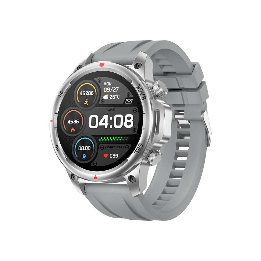 2025 TR3 MAX Men's Outdoor Sports Smart Watch Waterproof Flashlight BT Call Heart Rate Blood Oxygen Sleep Tracker Compass