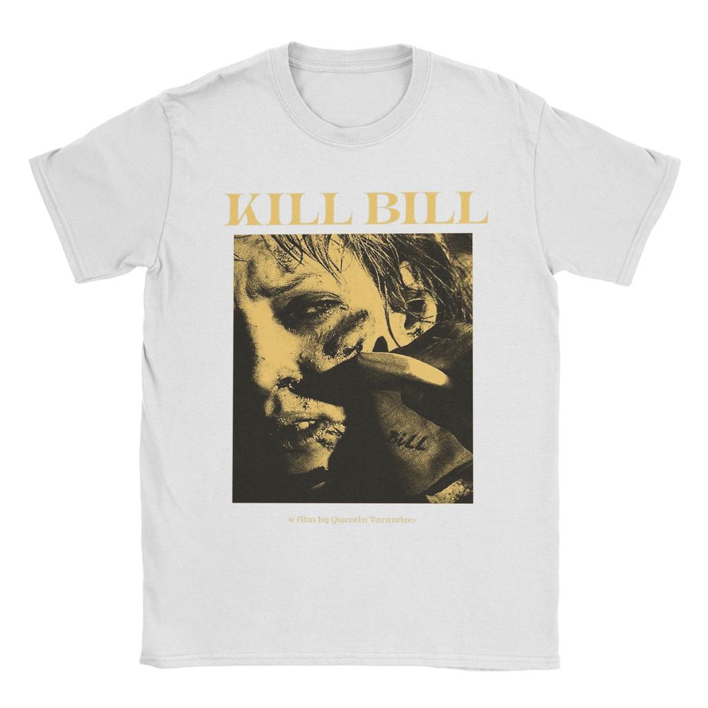 Men T-Shirt Kill Bill Movie Poster Casual Cotton Tee Shirt Short Sleeve  T Shirts Crew Neck Clothing Summer