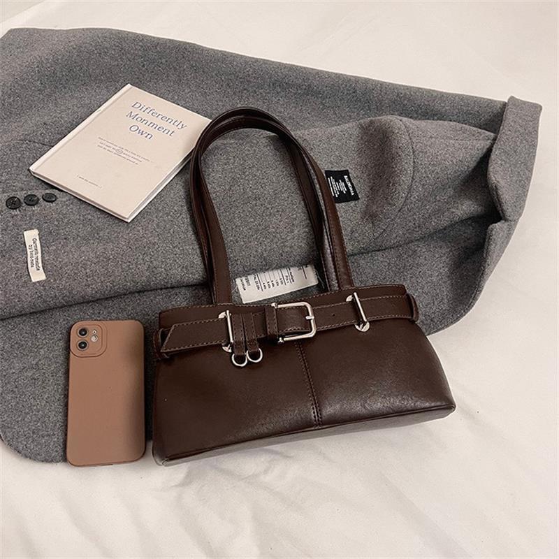 High Quality Retro Versatile Women'S Shoulder Tote Bag Underarm Bag  Handbag Large Capacity Commuter Bag Girl Purse Gift