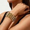 Versatile Occasion Star Rivet Punk Bracelet 3 Layer Elastic Wide Bangle Comfortable Wear for Event and Gatherings