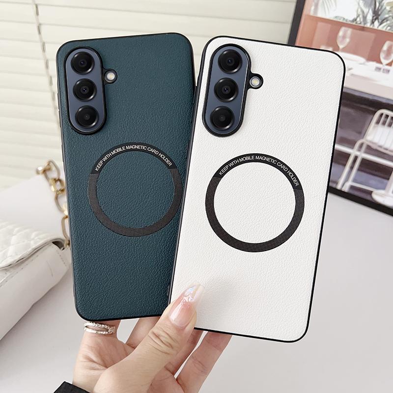 PU Leather Wireless Charging For Magnetic Case For Samsung Galaxy A6 A16 A36 G Soft Back Cover