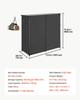 VEVOR Firewood Rack with Waterproof Cover 1855 mm Outdoor Wood Storage, for Fireplace Patio Deck, 730 kg Load