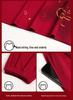 Wine Red Pure Cotton Long Sleeve Pajama Set for Newlywed Couples - Spring & Autumn Festive Homewear