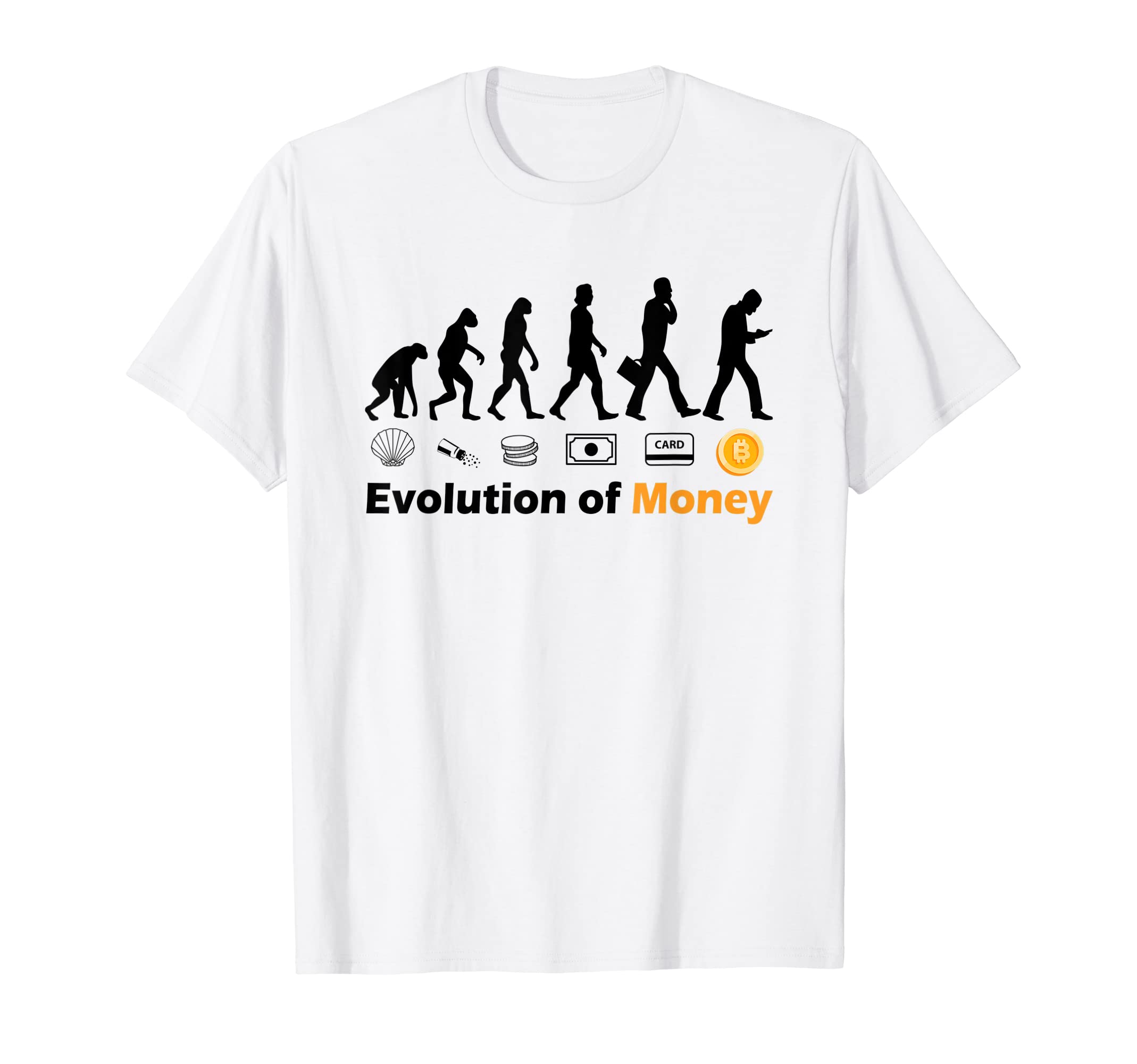 Хэллоуин Эволюция Денег Крипто Биткоин Футболка