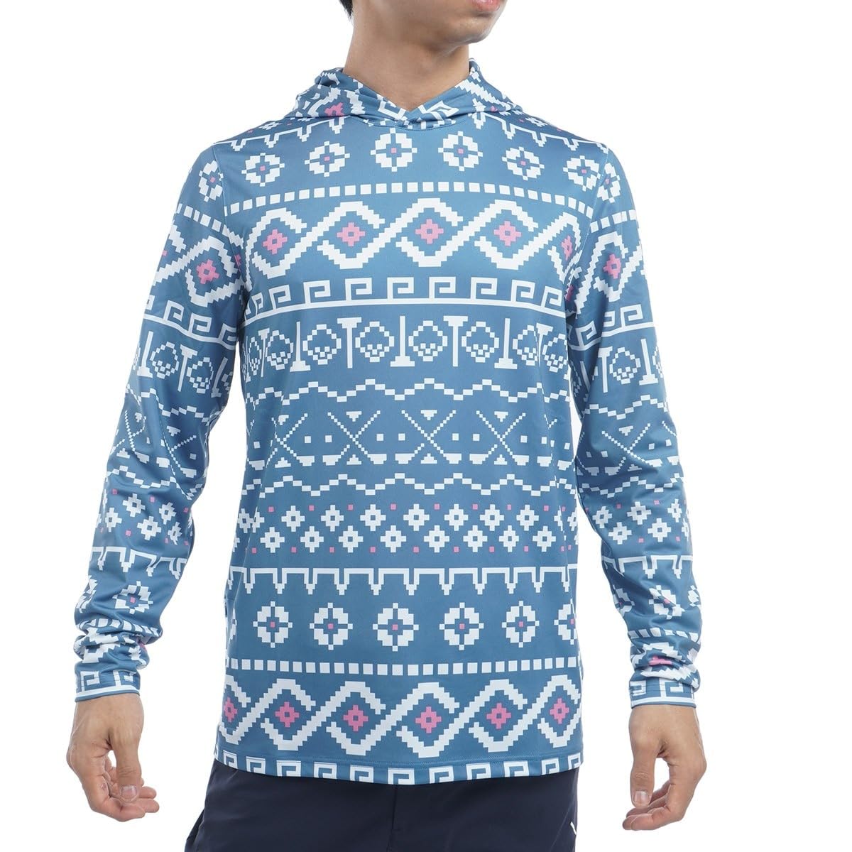 

Golf Wear Golf FAIR ISLE Hoody Blue Glow S [PUMA] Men s Horizon/White