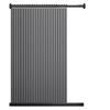 Magnetic No-Drill Waterproof Folding Shower Curtain Set for Bathroom Wet/Dry Separation
