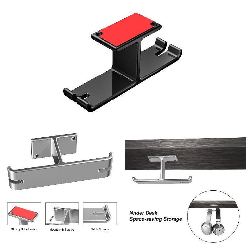 Buy Holder Under Headset Punch Free Hanger Desk Headphone Stand