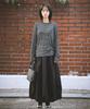 Damiswi Teen Stripe Symbol Logo Long Sleeve_Black