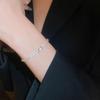 Exquisite Square Pink Zircon Bracelet for Women Fashion Gold Color Chain Adjustable Pull Bracelet Wedding Jewelry Wholesale