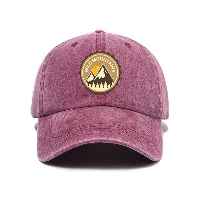 Unisex baseball cap trendy print mountain tree sun pattern daily casual peaked cap versatile outdoor travel hat