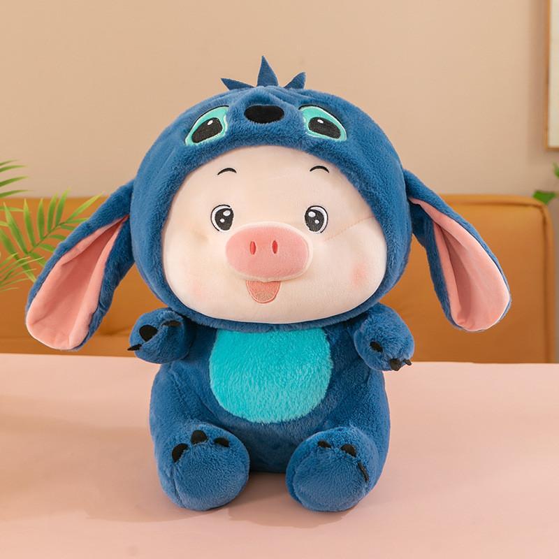 Entzückendes verwandelbares Schwein-Stofftier mit süßem Capybara-Stich-Design für Kinder