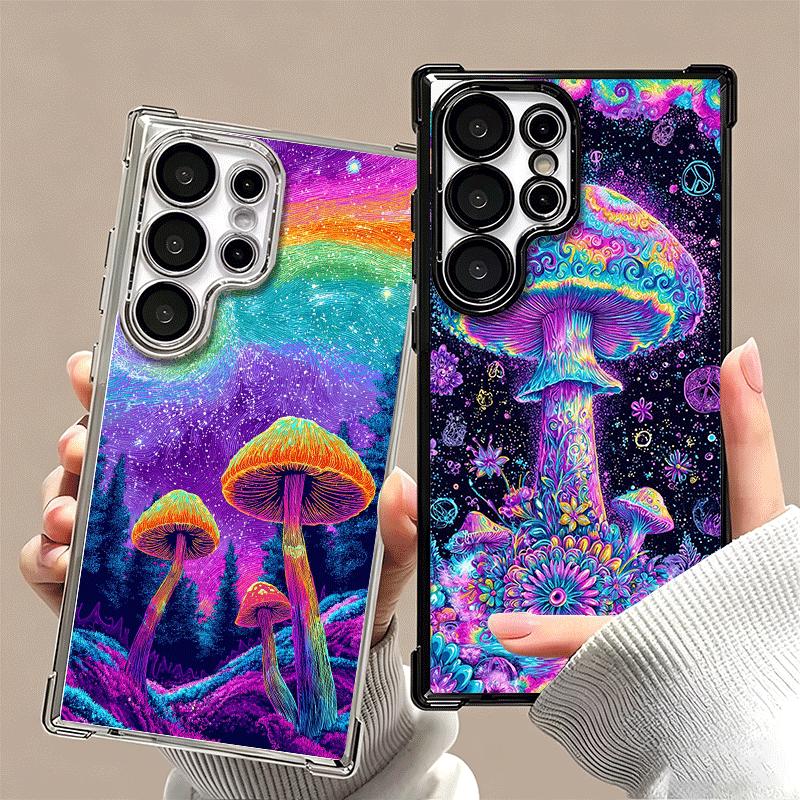 Weird Psychedelic Mushroom Soft Phone Case For Samsung Galaxy S26 Ultra S25 Edge S24 FE S23 Plus S22 S21 + S20 Plating Anti-Fall
