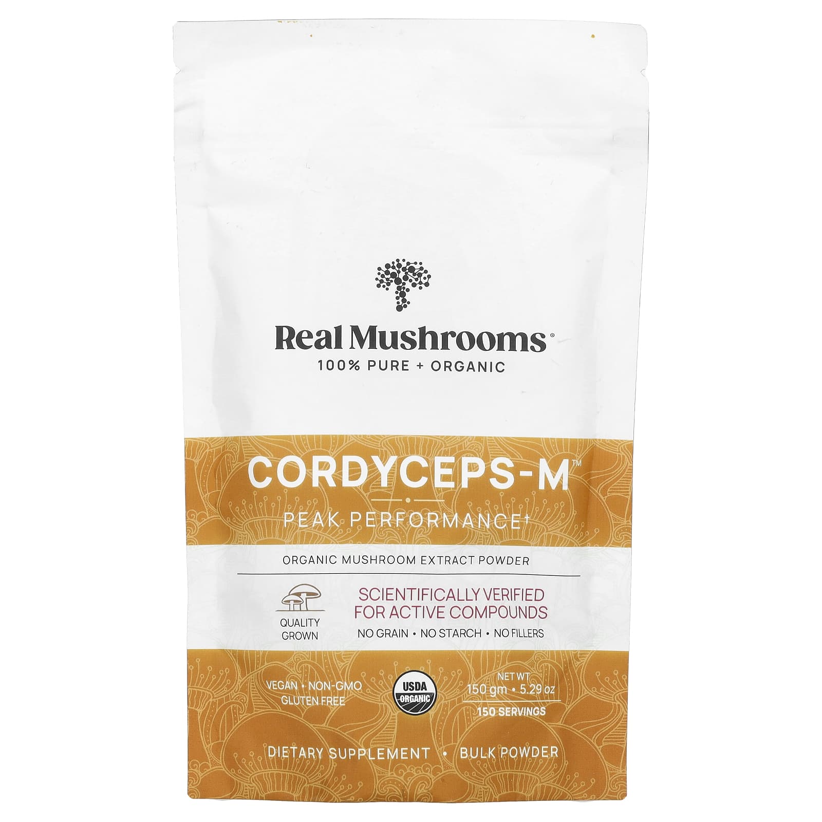 

Real Mushrooms, Cordyceps-M, Organic Mushroom Extract Powder, 5.29 oz (150 g)
