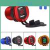 Premium Quality 12v/24v Car Cigarette Lighter Socket Plug Dual Usb Charger Adapter With Led Voltmeter