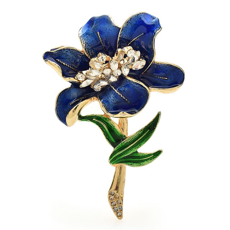 

Wuli&baby Красивые большие броши-цветы для женщин, унисекс, 3-цветная эмаль, стразы, очаровательные цветы, для вечеринки, офиса, брошь-булавка, подарок