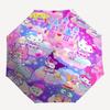 1pc Hello Kitty & Friends Automatic Opening Folding Umbrella - 8 Rib Iron Frame Outdoor, Perfect Gift for Fans, Travelers, Everyday Use, Festive Prese