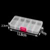 Plastic Rectangle Slot Adjustable Jewelry Necklace Transparent Storage Box Case Holder Craft Organizer Beads Jewelry Container