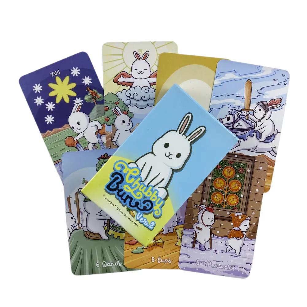 Chubby Bun Rabbit Tarot Deck Version 2 Leisure Party Table Game High Quality Fortune-telling Prophecy Oracle Cards
