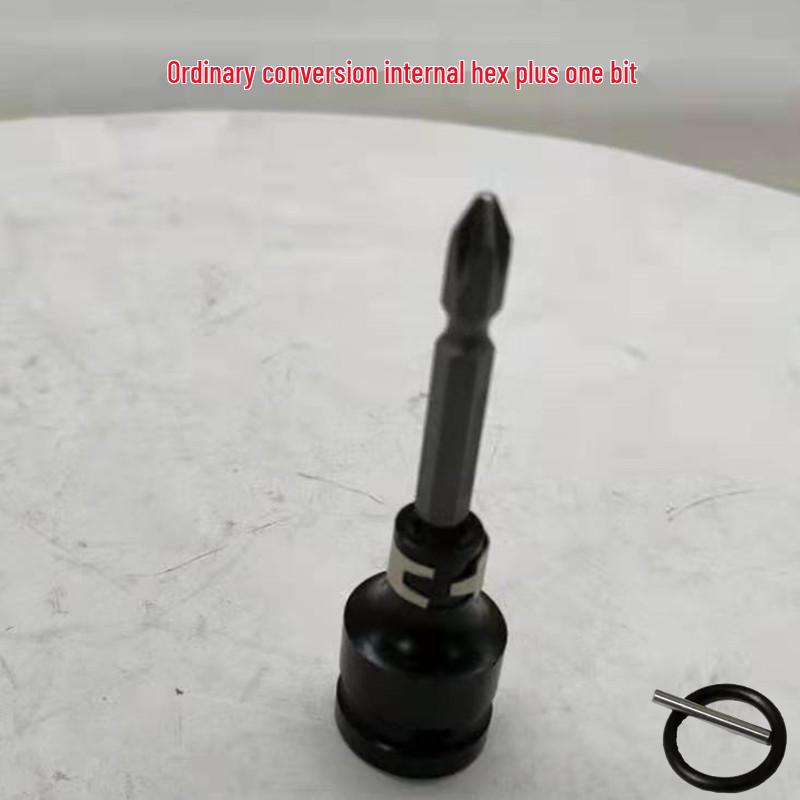 Electric Wrench Conversion Key: 12.7mm Hex To 1/4" Drill Bit Socket Adapter