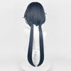 Yunli Cosplay Wig Game HSR Yunli Long Gray Blue With Double Pigtail Heat Resistant Synthetic Hair Halloween Party Wigs + Wig Cap