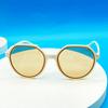 Authentic Round Sunglasses Thick Frame Sun Glasses Classic Geometric Shades Unisex Vintage Eyewear Outdoor Driving Goggles