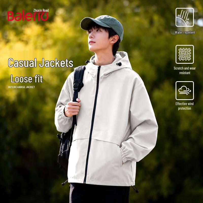 Baleno Men s Solid Color Windproof Casual Jacket L