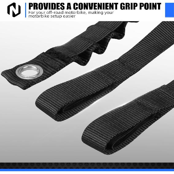 NICECNC Black Front Rear Lift Pull Strap Kit Compatible with KTM 125-450 XC SX XCF SXF 2023-24 150-500 EXC EXCF XCW XCF-W XW-F 2024,Compatible with