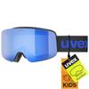 Uvex Ski and Snowboard Glasses Mirrored Pwdr FM Children's Goggles, Compatible, Lenses, Anti-Fog Coating,