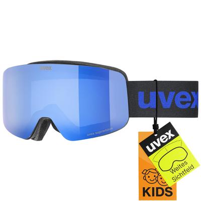 Uvex Children's Ski and Snowboard Goggles, Glasses Compatible, Mirrored Lenses, Anti-Fog Coating, Pwdr FM