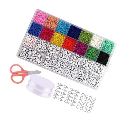 5800Pcs 3mm Acrylic Seed Beads Charms DIY Bracelets Jewelry Making Supplies