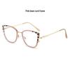 2026 Women's Fashionable Cat Eye Anti-Blue Light Glasses with Versatile Metal Frame and Plano Lenses