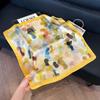 Fashion Black and White Printing Temperament Square Scarf Imitation Silk Korean Version Decorative Scarf Scarf Professional Decorative Shawl Silk Scar
