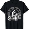 Skeleton Riding Motorcycle Halloween Costume Biker Rider T-Shirt