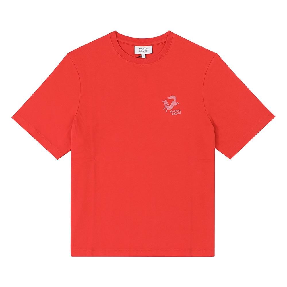

MaiSon KitSune Nw00116kj0119 P653 Fancy Fox Embroidery Women S Short Sleeve Tee NW00116KJ0119 P653 (M)