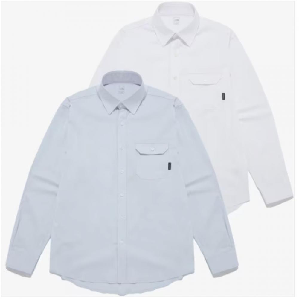 The North Face Men S Commuter Flap Pocket Shirt Nh8lr05 WHT(WHITE)/95(M)