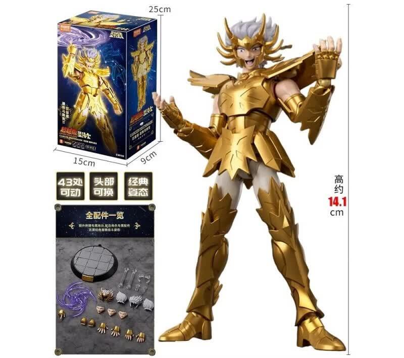 BLOKEES Original Saint Seiya Steinbock Shura Drache Shiryu Krebs Deathmask Champion Klasse Actionfigur Anime Kindergeschenk
