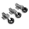2pcs Quiet Closing Hydraulic Hinges Glass Cabinet Door Hardware Durability Steel Quiet Home Upgraded
