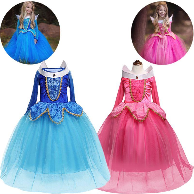 Elegant Girls Sleeping Beauty Princess Aurora Dress With Exquisite Workmanship