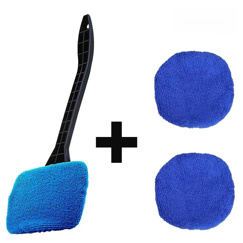 Car Window Cleaner Brush Kit Windshield Wiper Microfiber Wiper Cleaner Cleaning Brush Auto Cleaning Wash Tool Long Handle