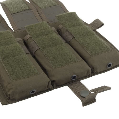 Triple 5.56mm Magazine Pouch Storage Bag, MOLLE Mag Pouch with Hook and Loop Panel, Mag Carrier Holder Pocket Flap Pouch