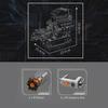 Mould King 10225 Technisches Motor-Spielzeug Der motorisierte V8-Auto-Motor Baustein Montage Motorstein-Set Weihnachtsgeschenk für Kinder