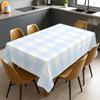 Soft Fashionable Beautiful Blue And White Checkered Tablecloth, Machine Washable And Easy To Clean, Dining Table Coffee Table Desk, Picnic Outdoor Tab