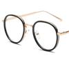 Fashion Optical Glasses Unisex Retro Round Frame Eyeglasses Alloy Temples Spectacles Simplity Clear Lens Eyewear