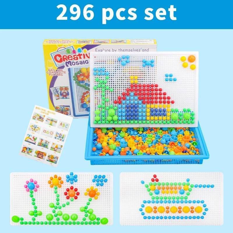 Educational Mushroom Nail Puzzle For Kids With Diy Building Fun And Brain Development