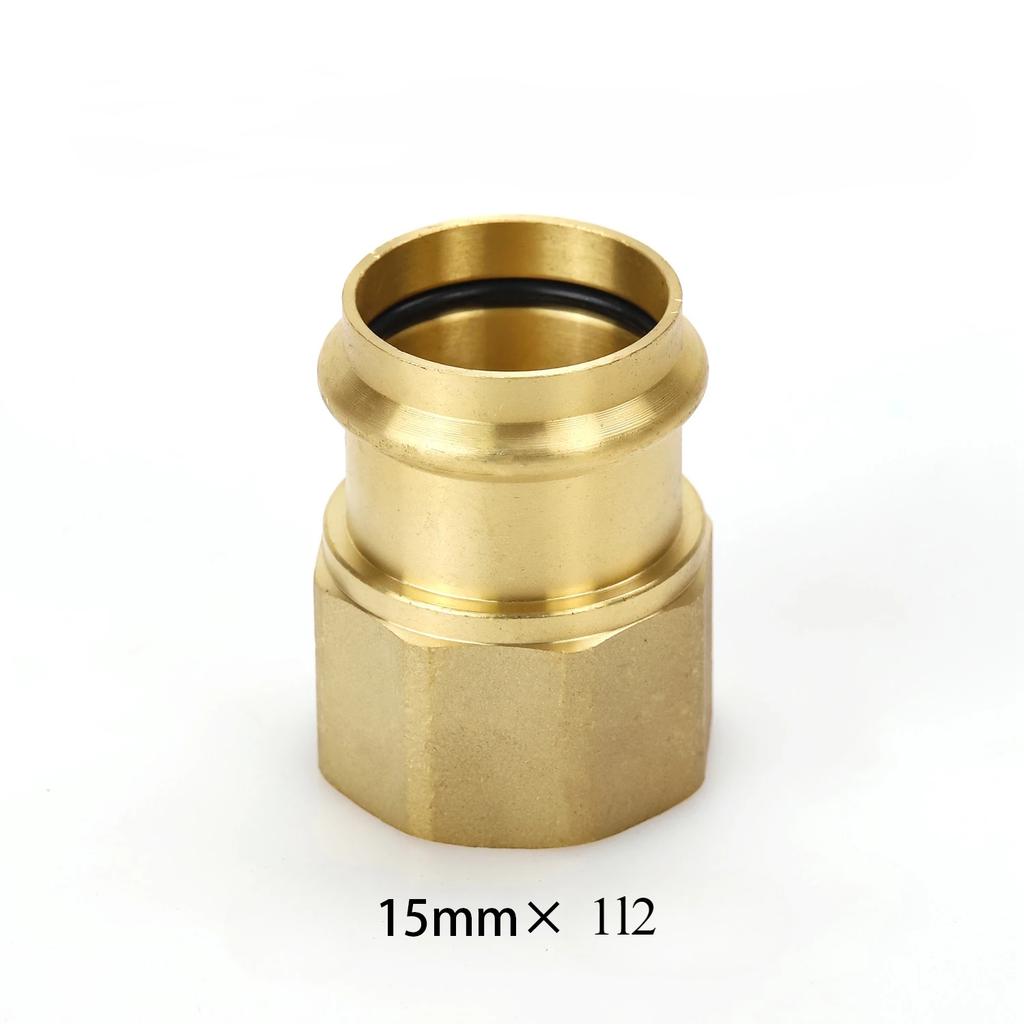 Female Thread 15-54 Brass Double-clamp Compression Pipe Hose  Coupler Fast Connetor V-type Water Heating Accessories