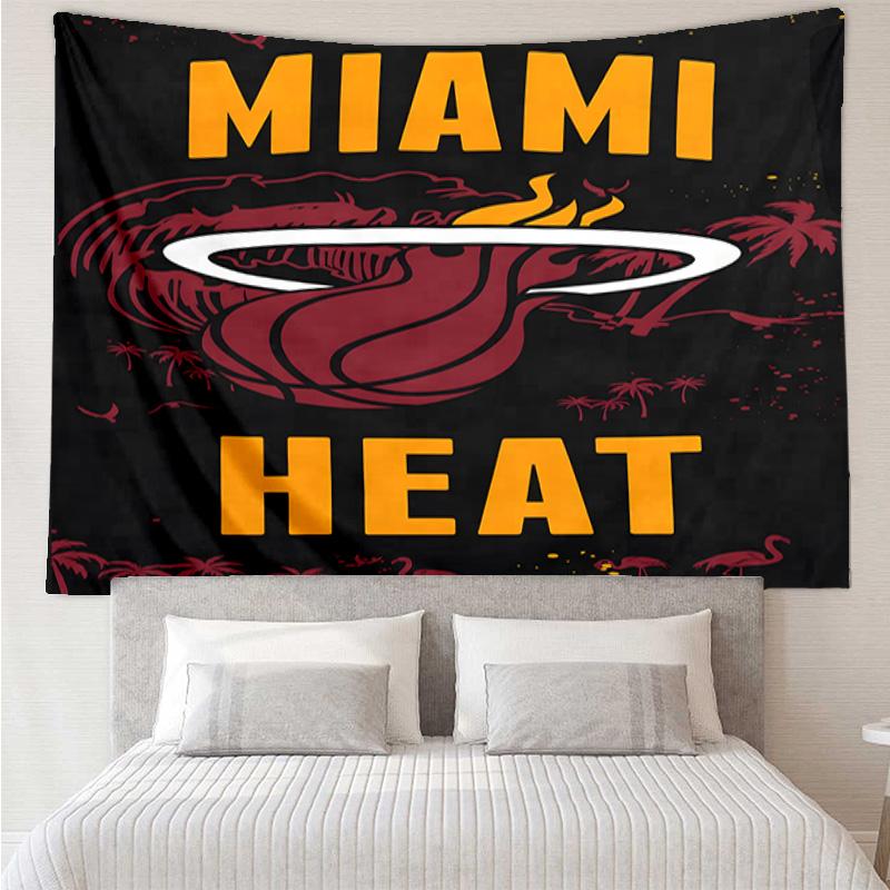 Heat Team Logo Artwork Quick-Dry Tapestry Hanging for Bedroom,Livingroom, Playroom,Decor Art Room Wall Tapestry Holiday and Birthday Gifts
